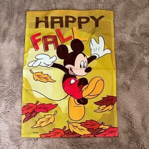 Happy Fall Mickey Mouse Flag